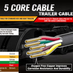 30M x 5 Core Wire Cable Trailer Cable Automotive Boat Caravan Truck Coil V90 PVC