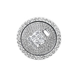 Bling Crystal Ring For Car One Key Engine Start Stop Decoration Button - Pink