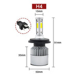 H4 9003 36W 300000LM LED Headlight kit Lamp Bulbs Globes High Low Beam Upgrade