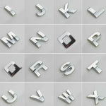 A-Z Alphabet Letters Car Sticker Self Adhesive Auto Badge Emblem 3D Chrome Good - Red T