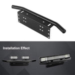 24inch Bull Bar Front Bumper License Number Plate Mount Bracket Led Light Holder