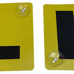 2x LEARNER L PLATES Suction Car Window Signs in Yellow/Black