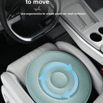 Moonlight White 360 Degree Rotating Car Seat Cushion - 53cm Nano Tech Swivel Mobility Aid - Easy Vehicle Entry and Exit for Seniors, Breathable Non Slip Ergonomic Support for Home Office and Travel