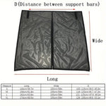 Size XL Black Magnetic Car Window Sun Shade Screens & SUV Tailgate Mosquito Net Set - Breathable Bug Protection