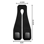 Coffee Heavy Duty Car Headrest Hooks (Set of 4 Units) - PU Leather Seat Back Organizer Hangers