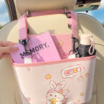 Adorable Bunny with bow Car Trash Holder - Keeps Your Car Tidy