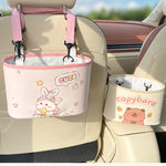 Adorable Bunny with bow Car Trash Holder - Keeps Your Car Tidy