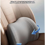 Brown Ergonomic Memory Foam Car Headrest & Lumbar Support Cushion Set - Driving Comfort Neck & Back Pillow