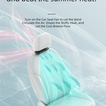 Black Car Seat Back Headrest Fan USB Powered Turbine Cooling Fan with 3 Adjustable Speeds