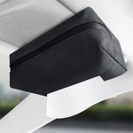 Grey 2-Pack  Luxury Faux Suede Car Tissue Box - Visor Clip & Strap for Armrest or Seat Back
