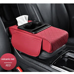 Premium Car Armrest Organizer & Comfort Pad(red)
