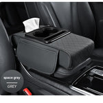 Premium Car Armrest Organizer & Comfort Pad(grey)