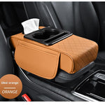 Premium Car Armrest Organizer & Comfort Pad(orange)