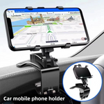 2-Pack Multi-Function 360° ABS Rotating Car Phone Holder - Universal Clip Mount for Dashboard, Rearview Mirror & Sun Visor with Anti-Slip