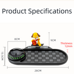 3-in-1 Cute pig Car Dashboard PVC Anti-Slip Mat - 360° Phone Holder & Magnetic Parking Plate, Washable, Non-Marking Grip