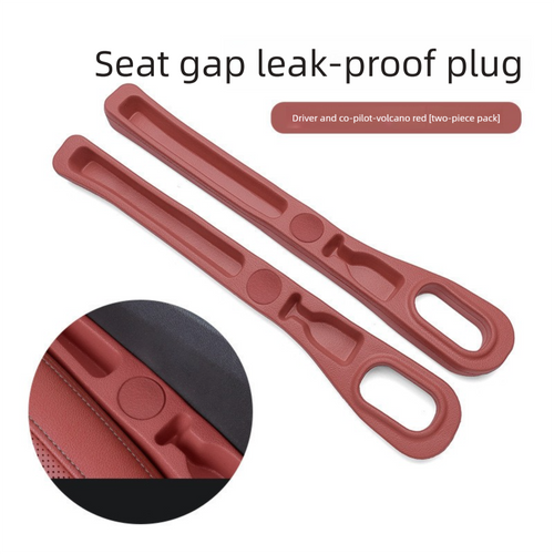 Car Seat Gap Filler Strip with Storage Slot — Red, Universal Fit
