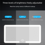 Car Visor Vanity Mirror with Dual Colour LED Lights Rechargeable Sun Visor Makeup Mirror Dimmable Dual Touch Control (White)