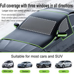Black-Orange Magnetic Car Windshield Protector with 6 Magnets & 4 Secure Straps and Reflective Safety Strips - Durable Frost & Ice Cover for All-Weather Protection (Sun, Rain, Snow, Dust)