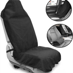 Black Waterproof Towel Car Single Seat Cover - Universal Non-Slip Sweat-Absorbent Bucket Seat Protector for Gym Fitness and Beach