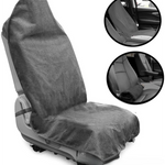Grey Waterproof Towel Car Single Seat Cover - Universal Non-Slip Sweat-Absorbent Bucket Seat Protector for Gym Fitness and Beach