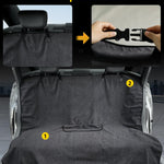 Black Waterproof Towel Car Back Seat Cover - Universal Non-Slip Sweat-Absorbent Bucket Seat Protector for Gym Fitness and Beach