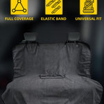 Grey Waterproof Towel Car Back Seat Cover - Universal Non-Slip Sweat-Absorbent Bucket Seat Protector for Gym Fitness and Beach