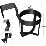 Black Car Cup Holder – Universal Vehicle Drink Organizer, Portable Beverage Rack (Set of 4)