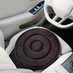 Brown 360° Swivel Car Seat Cushion – Portable Rotating Transfer Aid for Elderly, Pregnant Women & Mobility Support