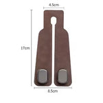 Black 4-Pack Car Seat Back Hooks – Hidden Suede Leather with Metal Hooks for Storage and Phone Stand