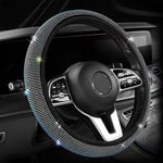 Colorful Crystal Rhinestone Steering Wheel Cover – Elastic Stretch Design with Full Diamond Embellishment