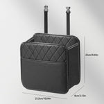 2-Pack Car Seat Back Organiser and Trash Can with 100 Trash Bags Multiple Pocket Bottle Holder - Waterproof Leather, 25 x 25 x 8 CM Multi Purpose Hanging Storage