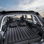 Black Multi-Chamber Car Inflatable Air Mattress with Electric Pump, Storage Bag & Pillows for Universal Trunk Sleeping and Camping (174 x 126 CM)