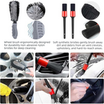 10 Piece Car Cleaning Kit  Set - Microfibre Car Wash Accessories Dust Duster Wheel Brush Detailing Brushes Cleaning Mitt Drying Towel for Vehicle Interior and Exterior Care