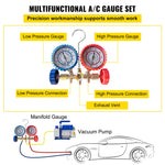 4CFM 1/4HP Rotary Vane Vacuum Pump + R134AManifold Gauge Tester Charging +Hose