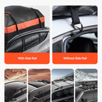 Car Rooftop Cargo Carrier Bag, 15 Cubic Feet Car Roof Cargo Carrier, 100% Waterproof Heavy Duty 840D PVC Roof Luggage Bag for All Vehicle with/without Rack- with Lock, Non-Slip Mat, 4 Door Hooks