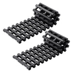 7 TON Traction Boards with TPR Material, Recovery Boards for Off-road Vehicles/Cars/Pickups/SUVs/RVs, Pair Tire Traction Mats on Snow, Sand, Mud and Loose Terrain, Storage Bags, Short, Black