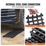 7 TON Traction Boards with TPR Material, Recovery Boards for Off-road Vehicles/Cars/Pickups/SUVs/RVs, Pair Tire Traction Mats on Snow, Sand, Mud and Loose Terrain, Storage Bags, Short, Black