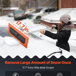 VEVOR Snow Roof Rake, 1.2m Long Reach Car Roof Snow Scraper, 45cm Foam Blade for No Scratches, Non-Slip Handle, Lightweight Snows Removal Tool for Vehicle Garage Rooftop Leaves Debris Clearing