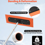 VEVOR Snow Roof Rake, 1.2m Long Reach Car Roof Snow Scraper, 45cm Foam Blade for No Scratches, Non-Slip Handle, Lightweight Snows Removal Tool for Vehicle Garage Rooftop Leaves Debris Clearing
