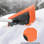 VEVOR Snow Roof Rake, 1.2m Long Reach Car Roof Snow Scraper, 45cm Foam Blade for No Scratches, Non-Slip Handle, Lightweight Snows Removal Tool for Vehicle Garage Rooftop Leaves Debris Clearing